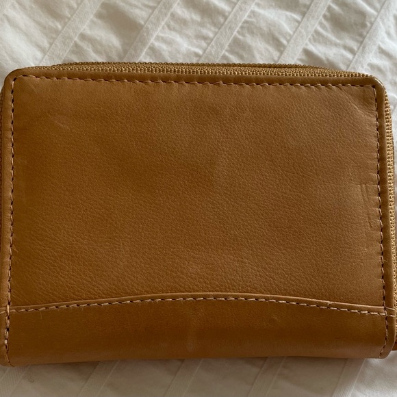 Tan leather card holder wallet - Picture 2 of 5